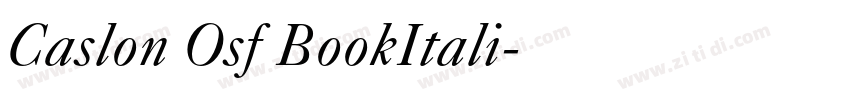 Caslon Osf BookItali字体转换